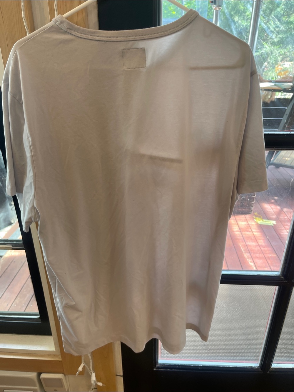 Cuts Clothing Short-Sleeve Crew T-Shirt in Light Beige - Picture 2 of 3
